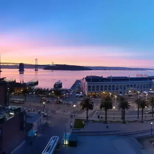 A panoramic view of San Francisco's Ferry Building.